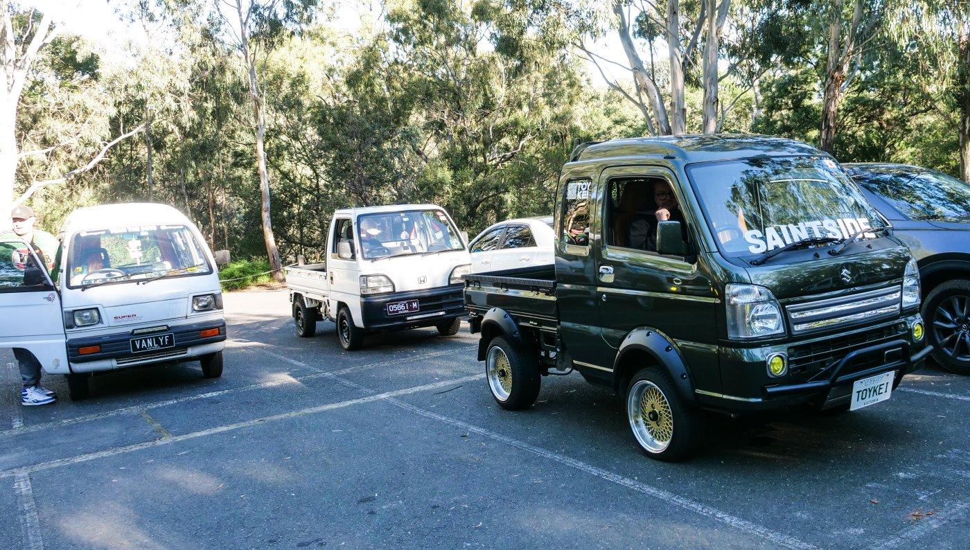 Suzuki Sambar kei truck, Honda Acty and Subaru