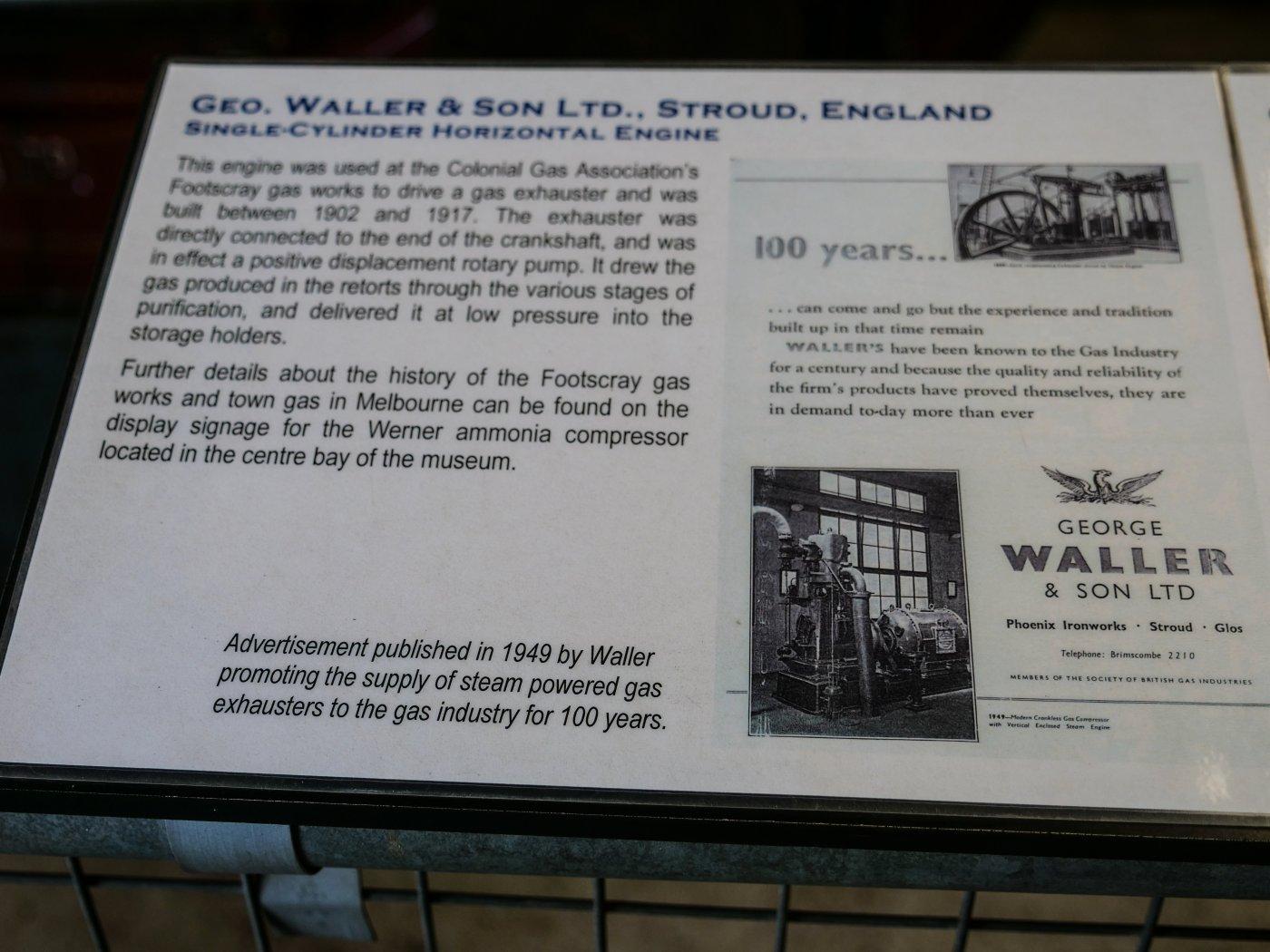 Placard for machinery