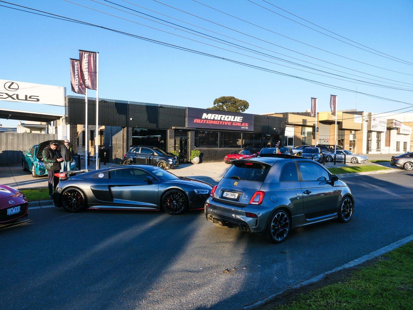 Fiat Abarth and Audi R8
