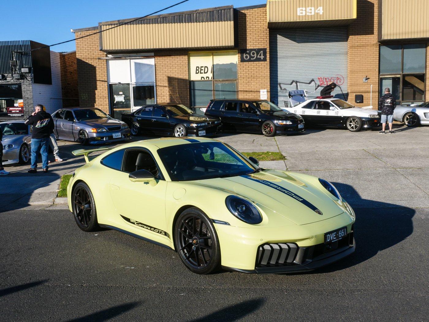 Porsche in pastel yellow